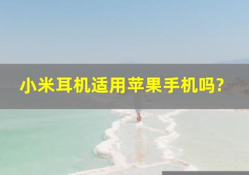 小米耳机适用苹果手机吗?