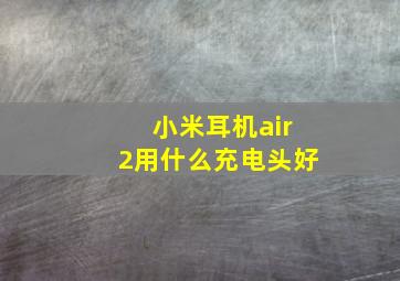 小米耳机air2用什么充电头好