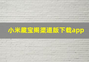 小米藏宝阁渠道版下载app