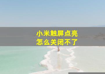 小米触屏点亮怎么关闭不了