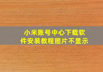 小米账号中心下载软件安装教程图片不显示