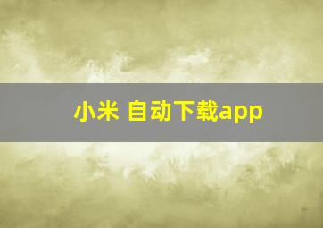 小米 自动下载app