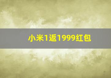 小米1返1999红包