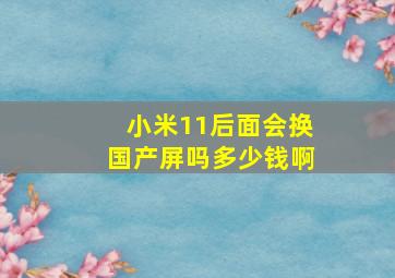 小米11后面会换国产屏吗多少钱啊