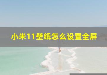 小米11壁纸怎么设置全屏