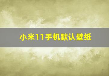 小米11手机默认壁纸