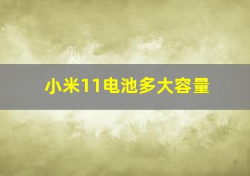 小米11电池多大容量