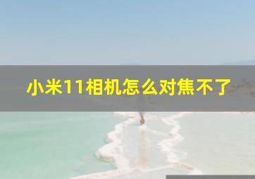 小米11相机怎么对焦不了