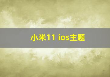 小米11 ios主题