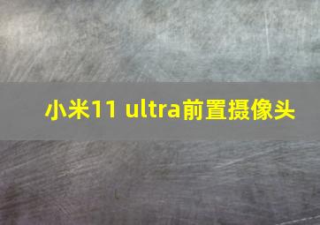 小米11 ultra前置摄像头