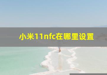 小米11nfc在哪里设置