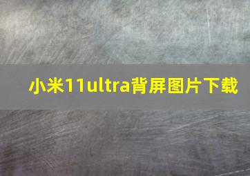 小米11ultra背屏图片下载