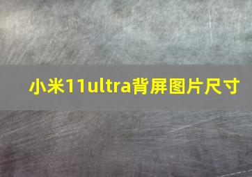 小米11ultra背屏图片尺寸