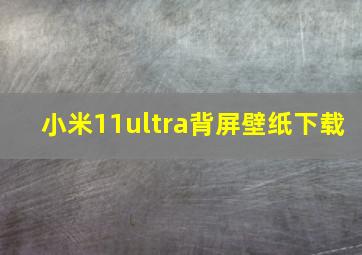 小米11ultra背屏壁纸下载