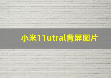 小米11utral背屏图片