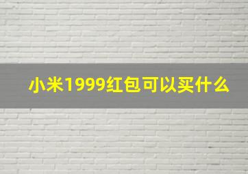 小米1999红包可以买什么