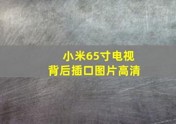 小米65寸电视背后插口图片高清