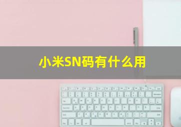 小米SN码有什么用