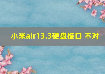 小米air13.3硬盘接口 不对