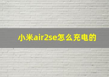 小米air2se怎么充电的