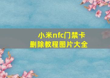 小米nfc门禁卡删除教程图片大全