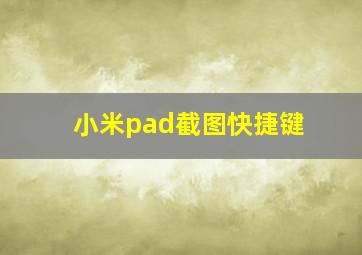 小米pad截图快捷键