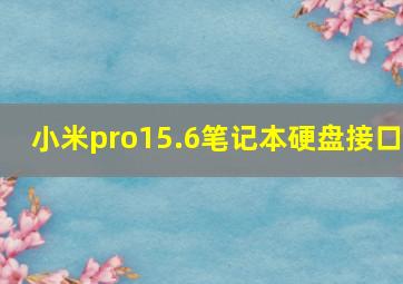 小米pro15.6笔记本硬盘接口