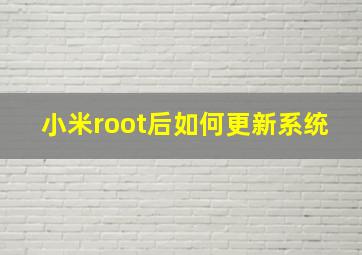 小米root后如何更新系统