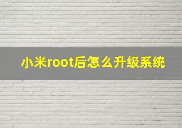 小米root后怎么升级系统