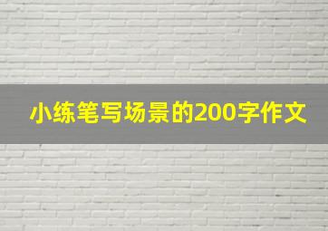 小练笔写场景的200字作文