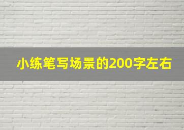 小练笔写场景的200字左右