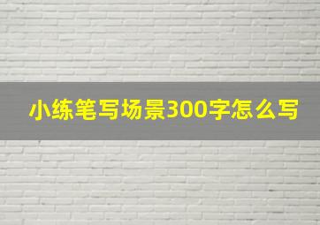 小练笔写场景300字怎么写