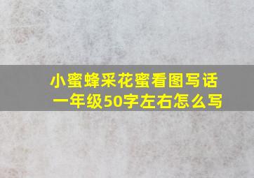 小蜜蜂采花蜜看图写话一年级50字左右怎么写