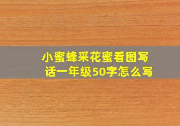 小蜜蜂采花蜜看图写话一年级50字怎么写