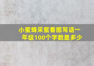 小蜜蜂采蜜看图写话一年级100个字数是多少