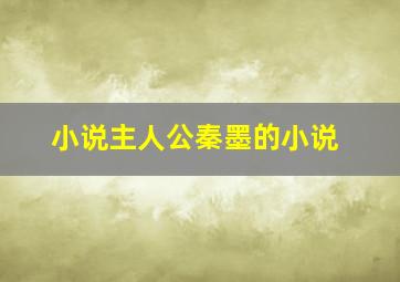 小说主人公秦墨的小说