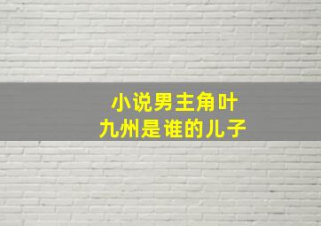 小说男主角叶九州是谁的儿子