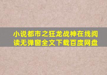 小说都市之狂龙战神在线阅读无弹窗全文下载百度网盘