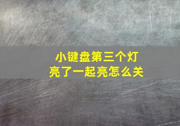 小键盘第三个灯亮了一起亮怎么关