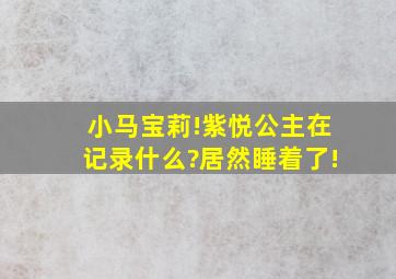 小马宝莉!紫悦公主在记录什么?居然睡着了!