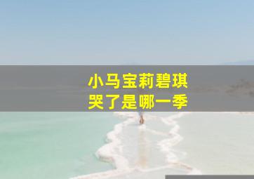 小马宝莉碧琪哭了是哪一季