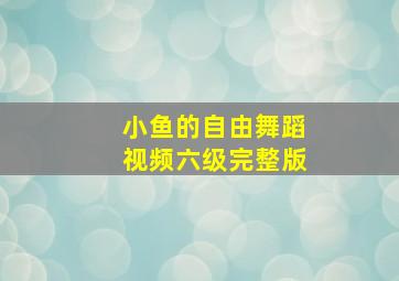 小鱼的自由舞蹈视频六级完整版