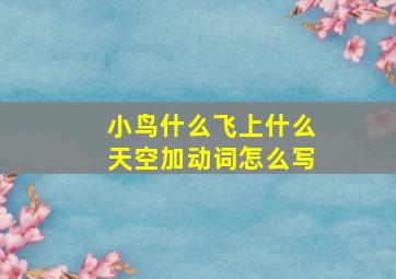 小鸟什么飞上什么天空加动词怎么写