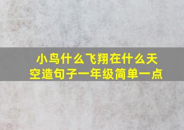 小鸟什么飞翔在什么天空造句子一年级简单一点