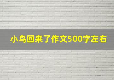 小鸟回来了作文500字左右