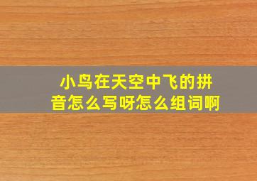 小鸟在天空中飞的拼音怎么写呀怎么组词啊