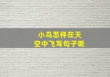 小鸟怎样在天空中飞写句子呢