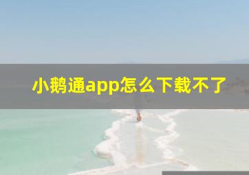 小鹅通app怎么下载不了