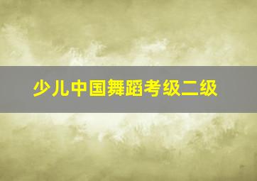 少儿中国舞蹈考级二级