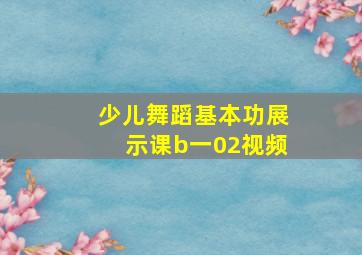 少儿舞蹈基本功展示课b一02视频